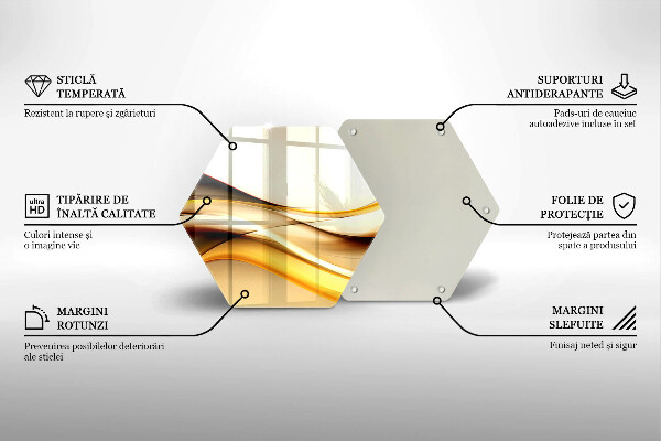 Tabla de cortar de vidrio Líneas de humo abstractas