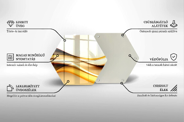 Tabla de cortar de vidrio Líneas de humo abstractas