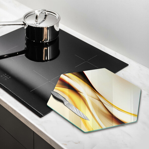 Tabla de cortar de vidrio Líneas de humo abstractas