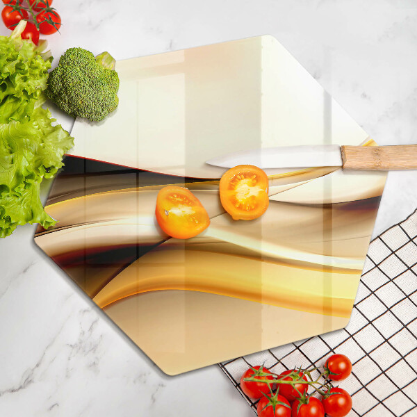 Tabla de cortar de vidrio Líneas de humo abstractas