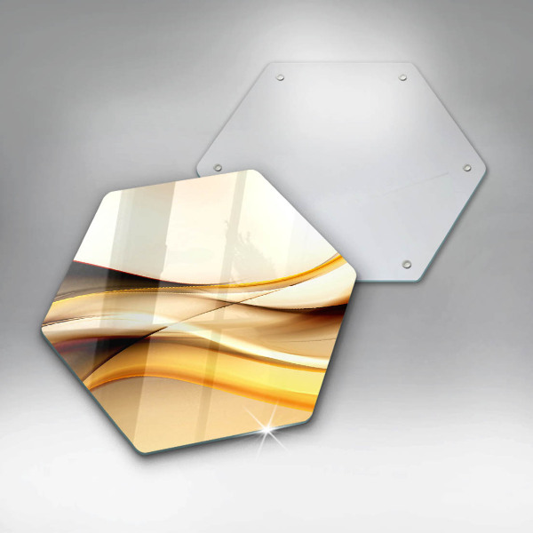 Tabla de cortar de vidrio Líneas de humo abstractas