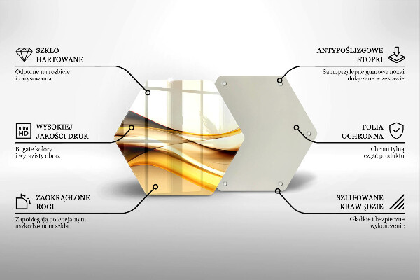 Tabla de cortar de vidrio Líneas de humo abstractas
