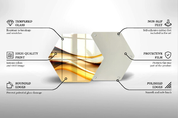 Tabla de cortar de vidrio Líneas de humo abstractas