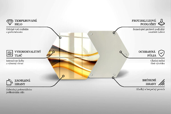 Tabla de cortar de vidrio Líneas de humo abstractas
