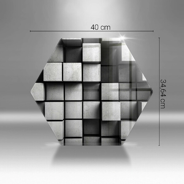 Tabla de cortar de vidrio Cuadrados abstractos 3d