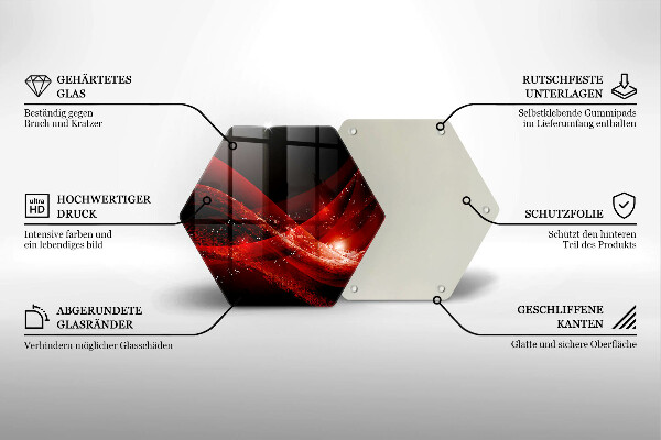 Tabla de cortar de vidrio Abstracción moderna