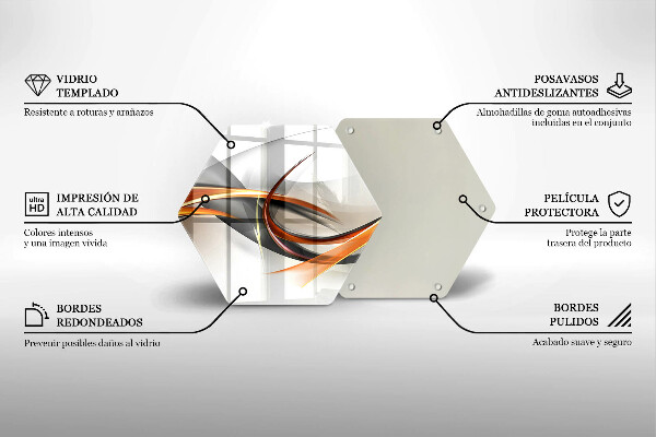 Tabla de cortar de vidrio Formas modernas