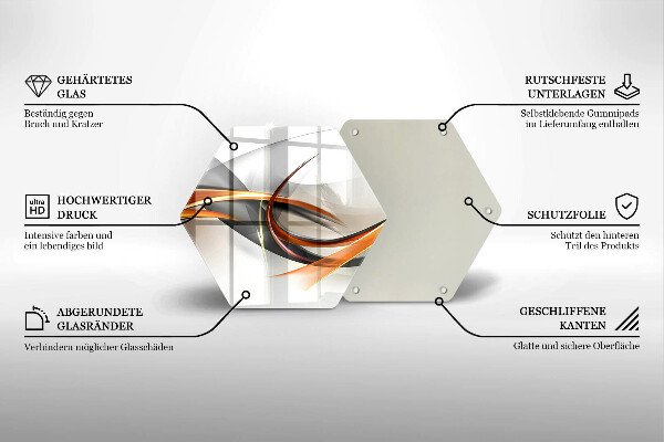 Tabla de cortar de vidrio Formas modernas
