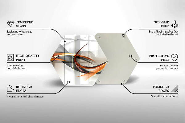 Tabla de cortar de vidrio Formas modernas