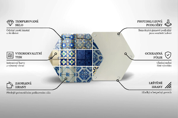 Tabla de cortar de vidrio Azulejos decorativos