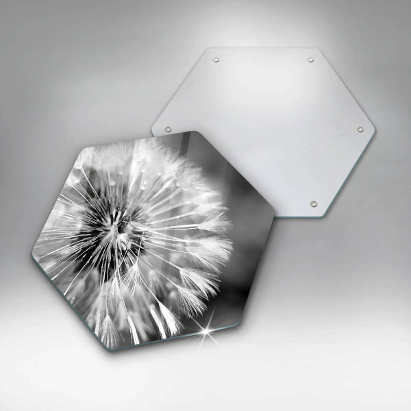 Tabla de cortar de vidrio Un delicado diente de león