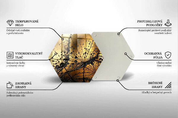 Tabla de cortar de vidrio Rocío y dientes de león