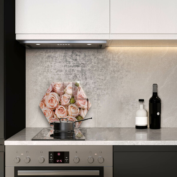 Tabla de cortar de vidrio Ramo de rosas delicadas