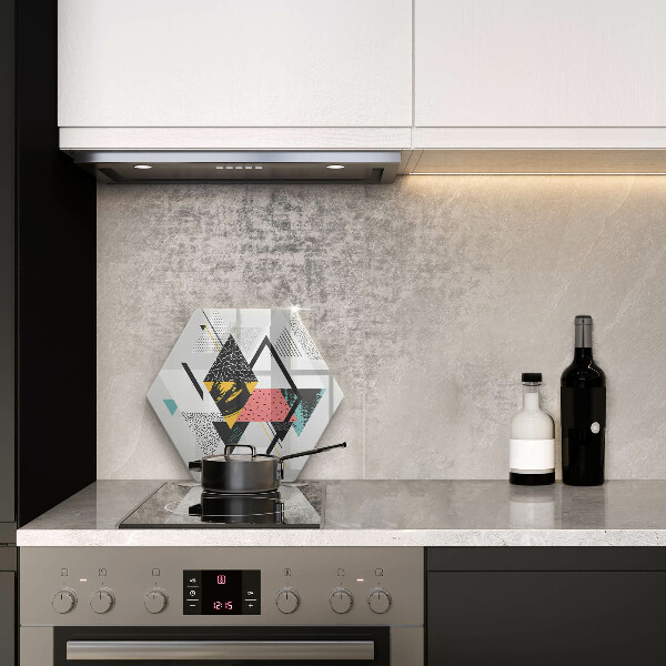 Tabla de cortar de vidrio Triángulos abstractos