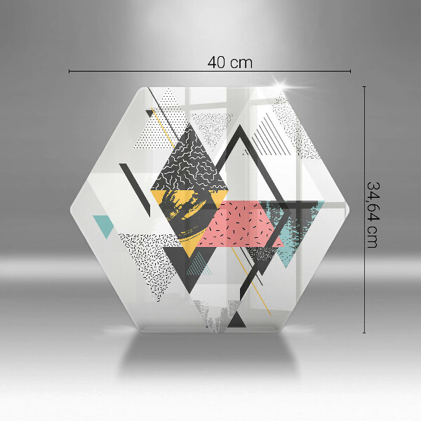 Tabla de cortar de vidrio Triángulos abstractos