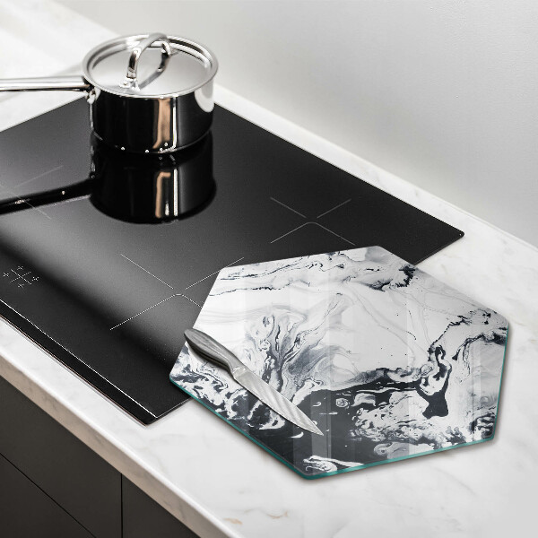 Tabla de cortar de vidrio Abstracción de tinta