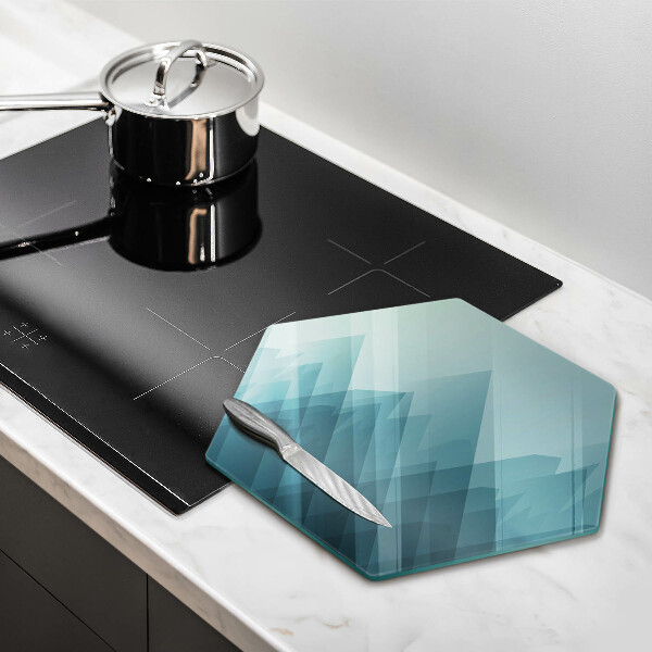 Tabla de cortar de vidrio Montañas abstractas