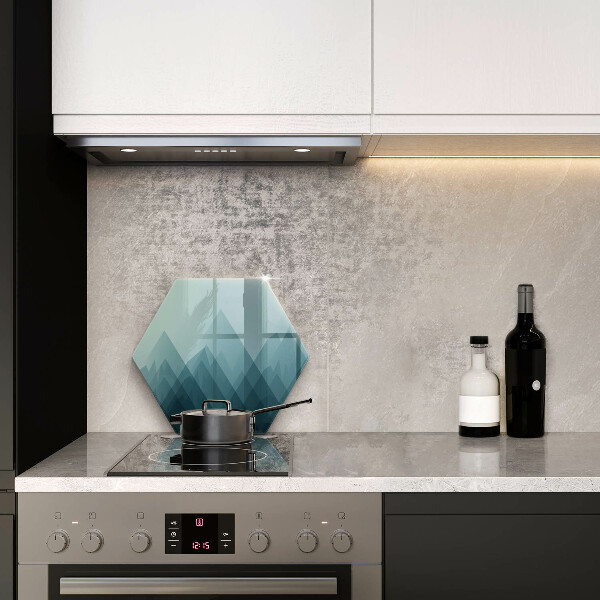 Tabla de cortar de vidrio Montañas abstractas