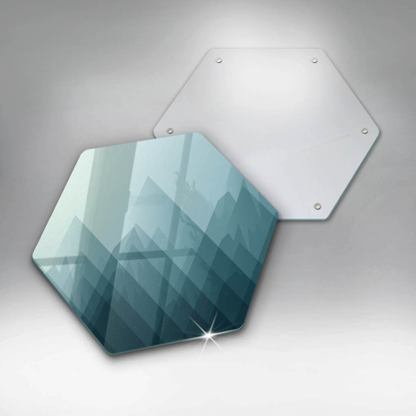 Tabla de cortar de vidrio Montañas abstractas