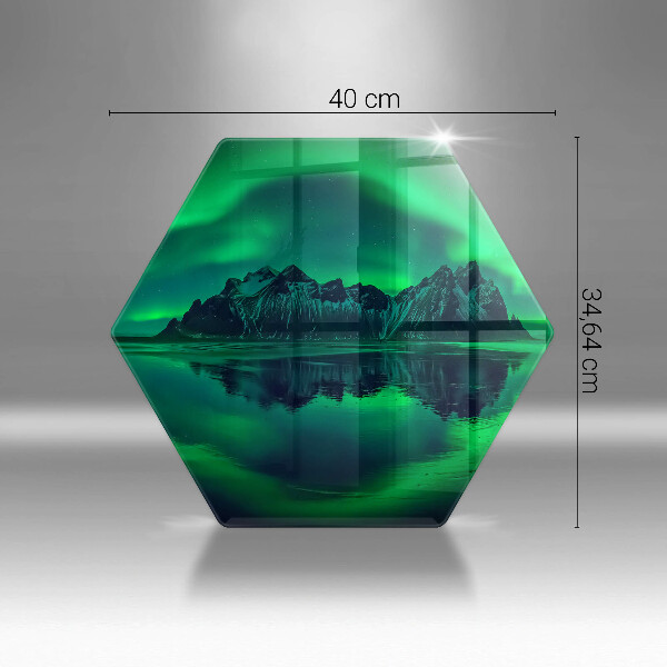 Tabla de cortar de vidrio Paisaje de la aurora boreal