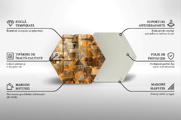 Tabla de cortar de vidrio Patrones sin fisuras de figuras geométricas