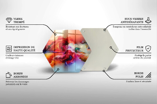 Tabla de cortar de vidrio Abstracción ahumada