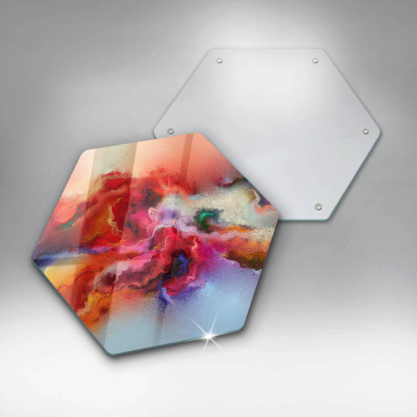 Tabla de cortar de vidrio Abstracción ahumada