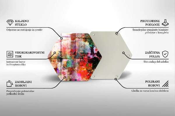 Tabla de cortar de vidrio Abstracción de pintura
