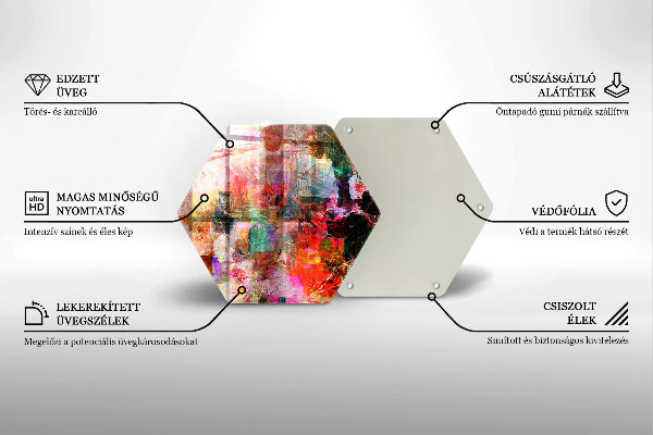 Tabla de cortar de vidrio Abstracción de pintura