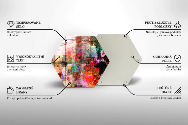 Tabla de cortar de vidrio Abstracción de pintura