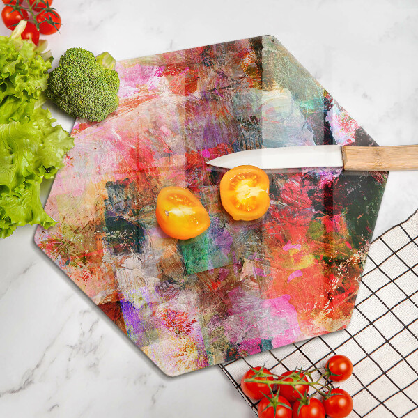 Tabla de cortar de vidrio Abstracción de pintura