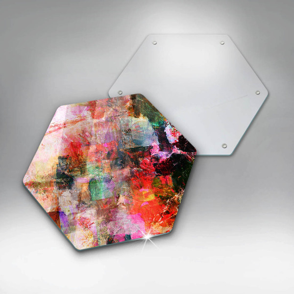 Tabla de cortar de vidrio Abstracción de pintura