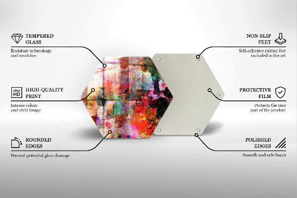 Tabla de cortar de vidrio Abstracción de pintura