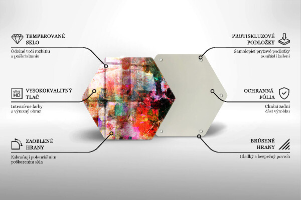 Tabla de cortar de vidrio Abstracción de pintura