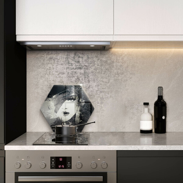 Tabla de cortar de vidrio Pintura de una mujer