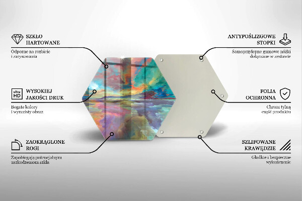 Tabla de cortar de vidrio Cielo colorido