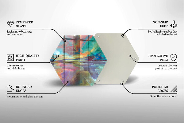 Tabla de cortar de vidrio Cielo colorido