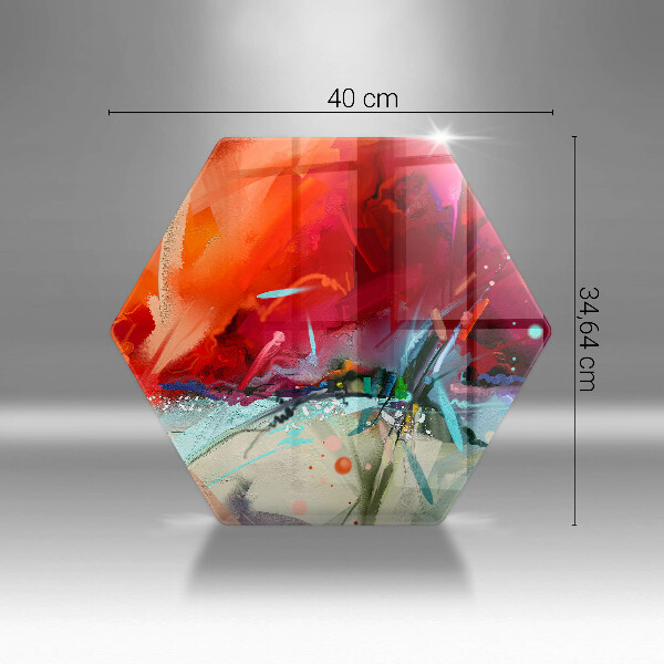 Tabla de cortar de vidrio Abstracción pintada