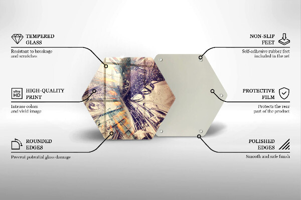 Tabla de cortar de vidrio Composición moderna