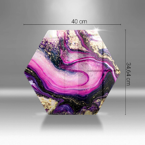 Tabla de cortar de vidrio Diseño abstracto oro