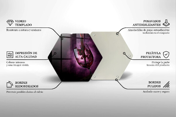 Tabla de cortar de vidrio Una copa de vino