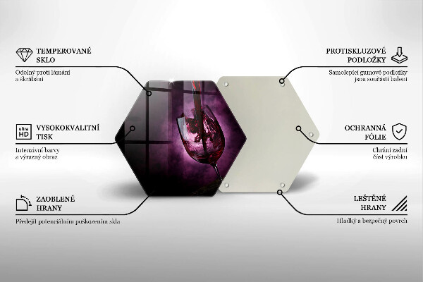 Tabla de cortar de vidrio Una copa de vino