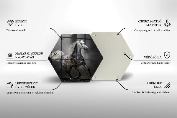 Tabla de cortar de vidrio Caballo al galope