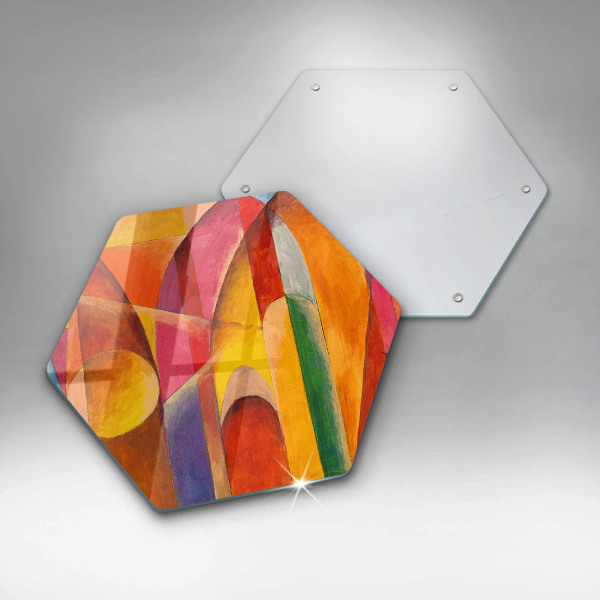 Tabla de cortar de vidrio Abstracción colorida