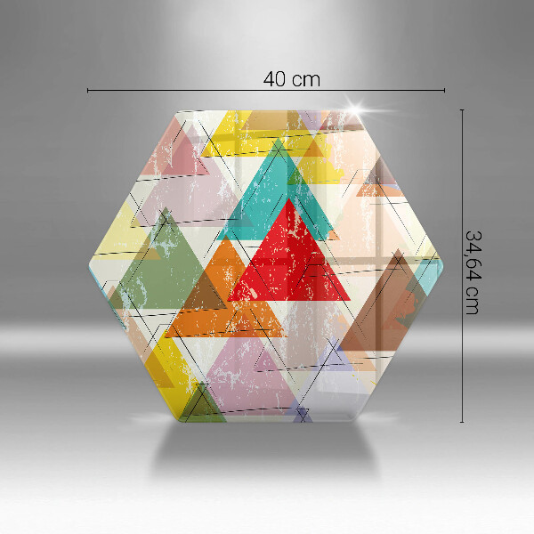 Tabla de cortar de vidrio Triángulos pintados