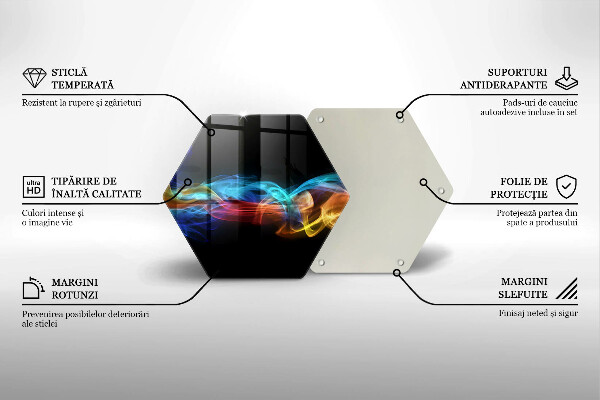Tabla de cortar de vidrio Humo colorido