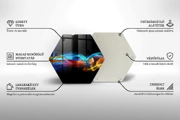 Tabla de cortar de vidrio Humo colorido