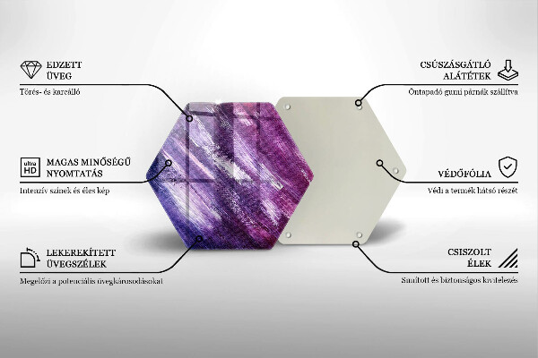 Tabla de cortar de vidrio Abstracción de pintura