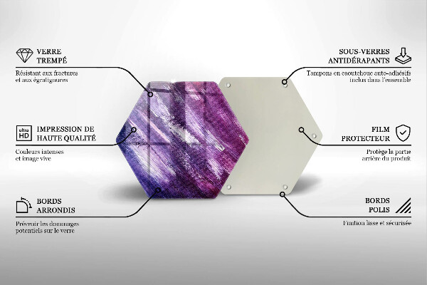 Tabla de cortar de vidrio Abstracción de pintura