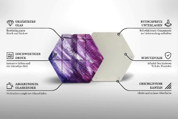 Tabla de cortar de vidrio Abstracción de pintura